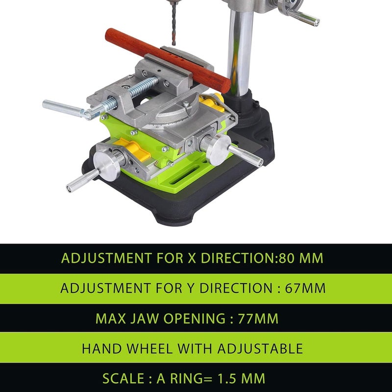 BHTOP Cross Slide Drill Vise 2 Way X-Y Compound Vise, Multifunction Worktable Milling Working Table Milling Machine, Cross Slide Mill Drill Press Milling Vise - Image 2